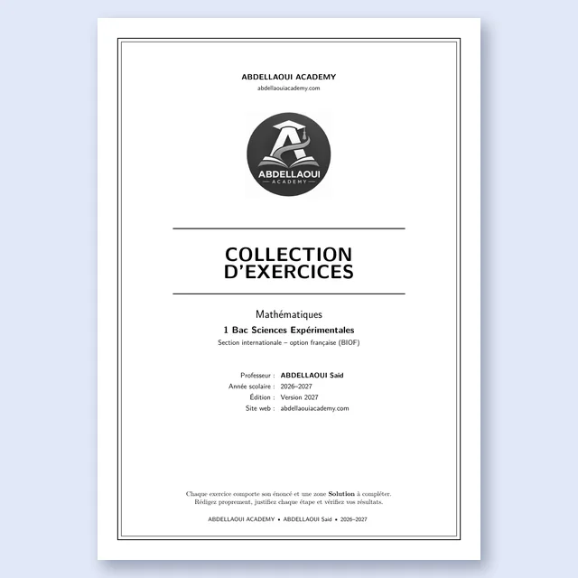 Couverture : Collection d’exercices